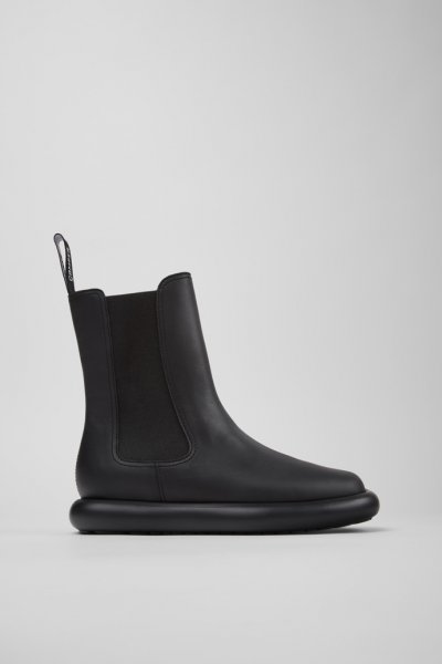 Camper Onda - Botines negros de piel para mujer.