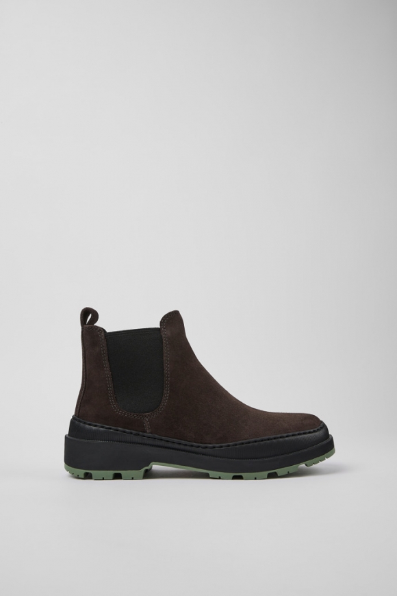 Camper Brutus Trek MICHELIN - Botines grises de piel nobuk para mujer