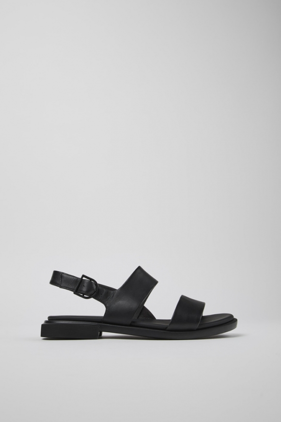 Camper Edy - Sandalias negras de piel para mujer