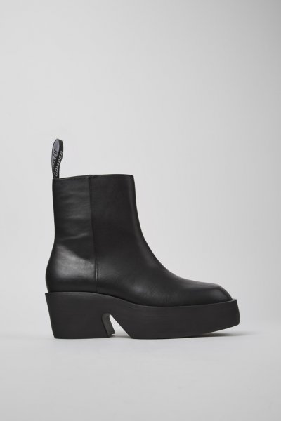 Camper Billie - Botines negros de piel para mujer.