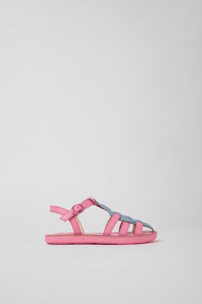 Camper Twins - Sandalias infantiles de piel multicolor.