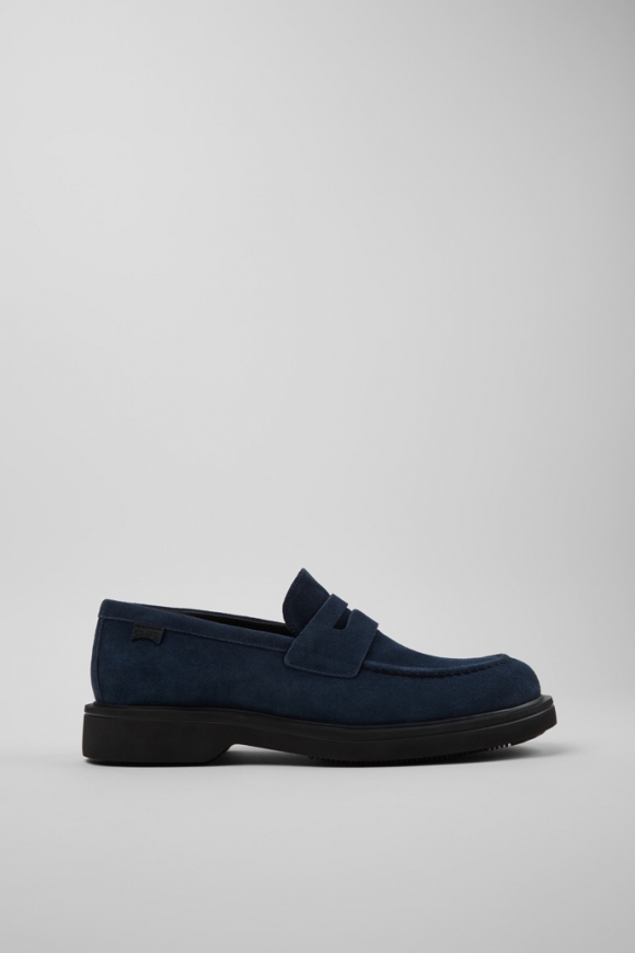 Camper Norman - Zapato azul de hombre de nobuk.