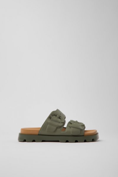Camper Brutus Sandal - Sandalias verdes de EVA para mujer.
