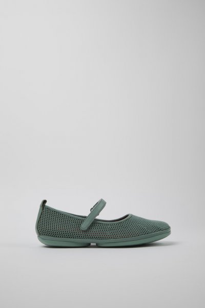 Camper Right - Mocasines verdes para mujer de TENCEL lyocell y piel.