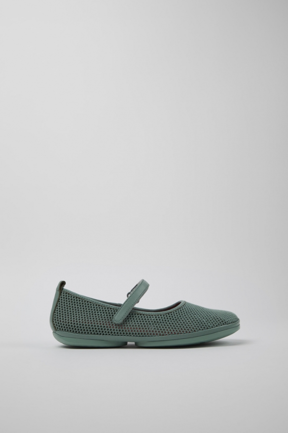 Camper Right - Mocasines verdes para mujer de TENCEL lyocell y piel.