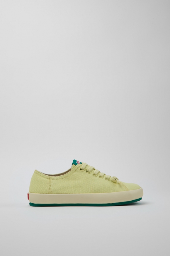Camper Peu Rambla - Zapatillas amarillas de algodón reciclado para mujer.