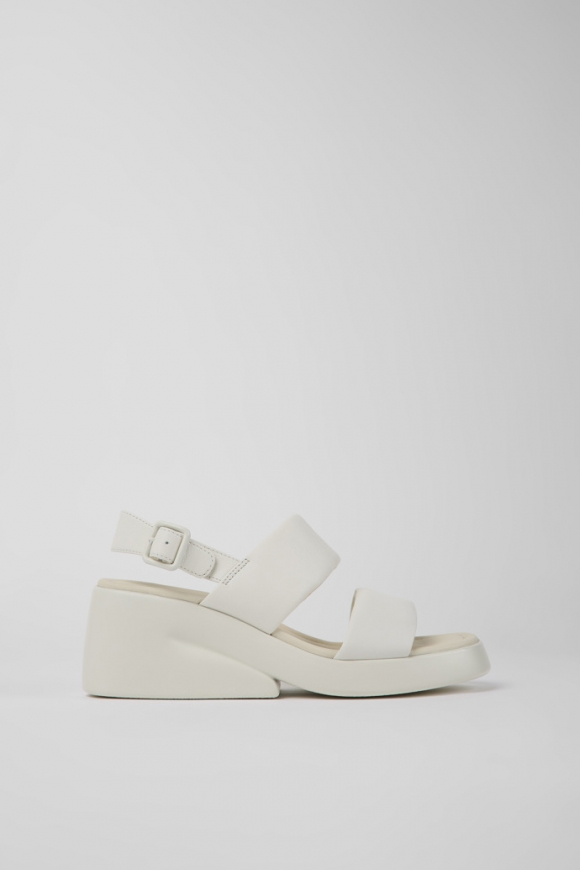 Camper Kaah - Sandalia de piel blanca para mujer