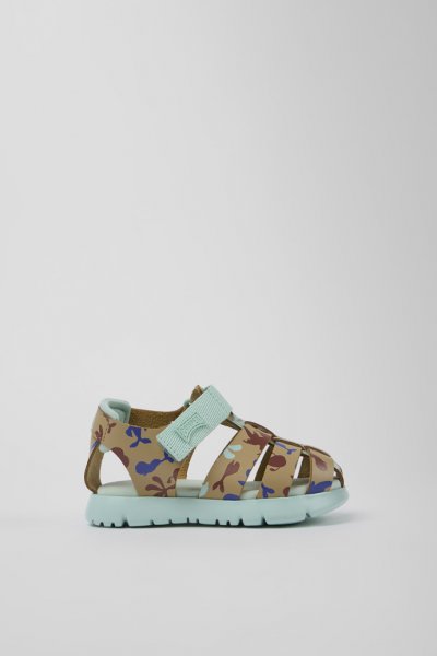 Oruga de Camper - Sandalias de piel/textil multicolor