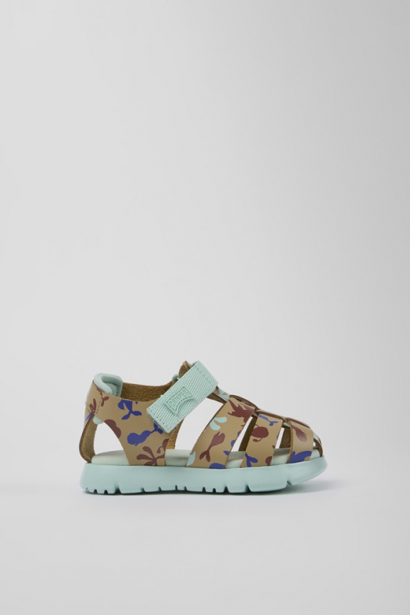 Oruga de Camper - Sandalias de piel/textil multicolor