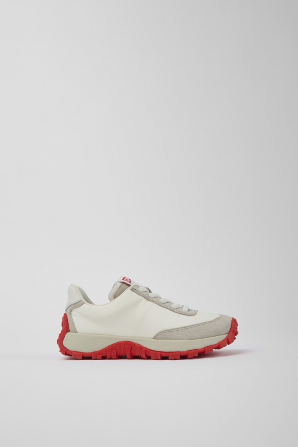 Camper Drift Trail - Zapatillas blancas de piel y textil para niños
