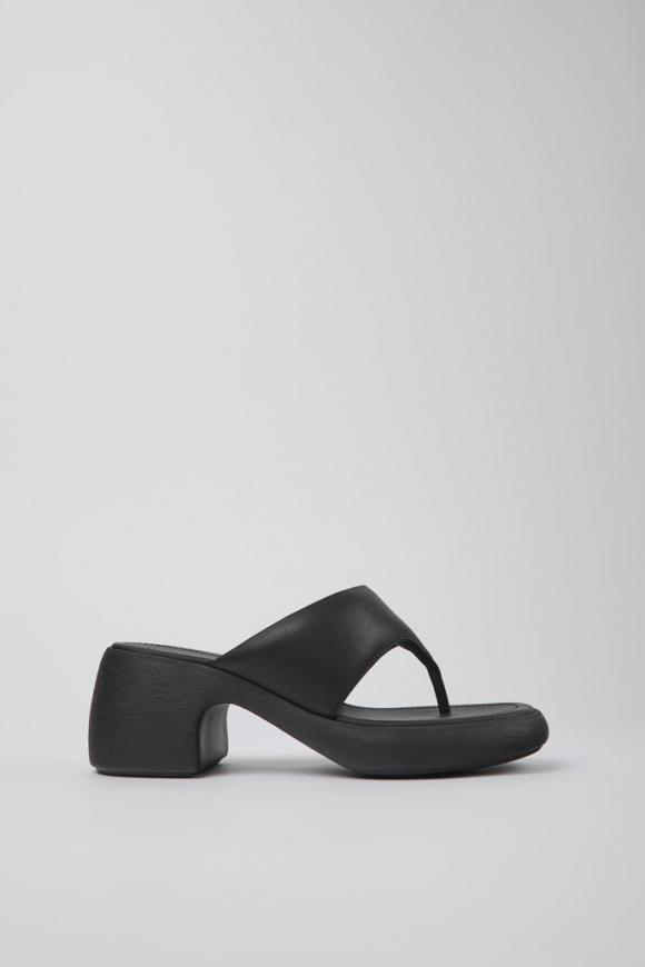 Camper Thelma - Sandalias de piel negras para mujer