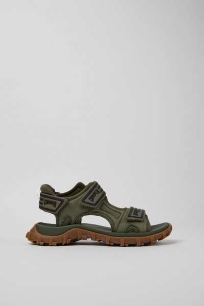 Camper Drift Trail Sandal - Sandalias verdes de piel para mujer