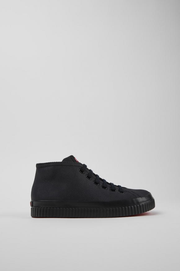 Camper Peu Roda - Zapatillas negras para mujer de algodón reciclado