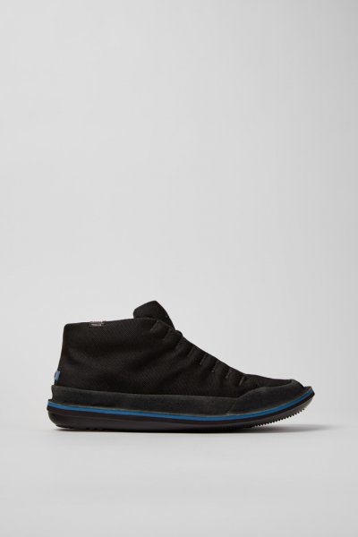 Camper Beetle - Botines negros para hombre de textil y piel nobuk.