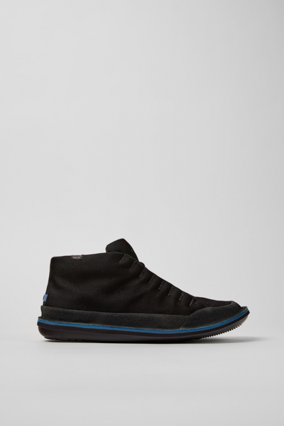 Camper Beetle - Botines negros para hombre de textil y piel nobuk.
