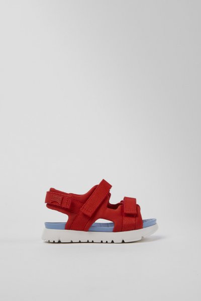 Camper Oruga - Sandalias de tela en rojo