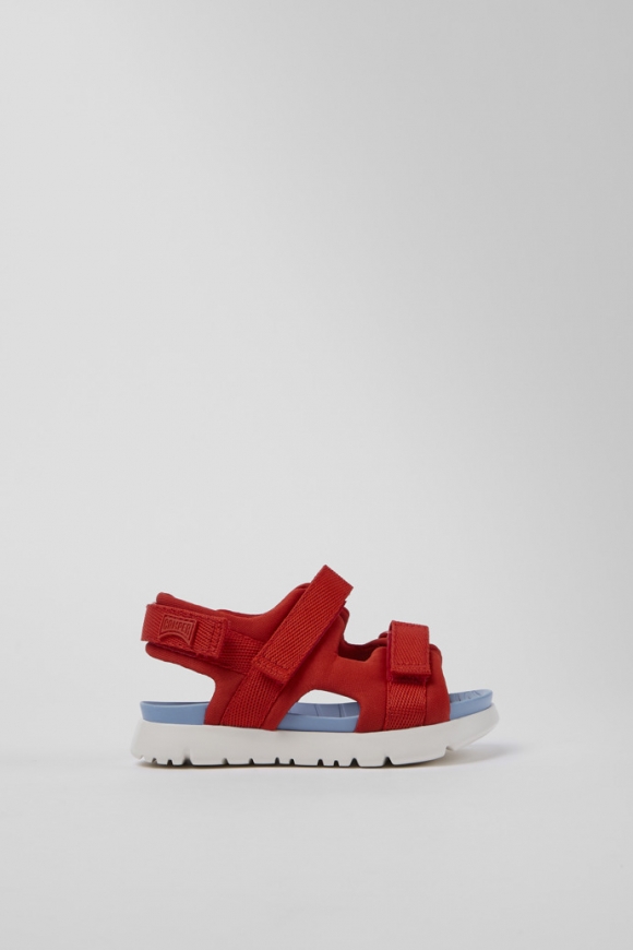 Camper Oruga - Sandalias de tela en rojo