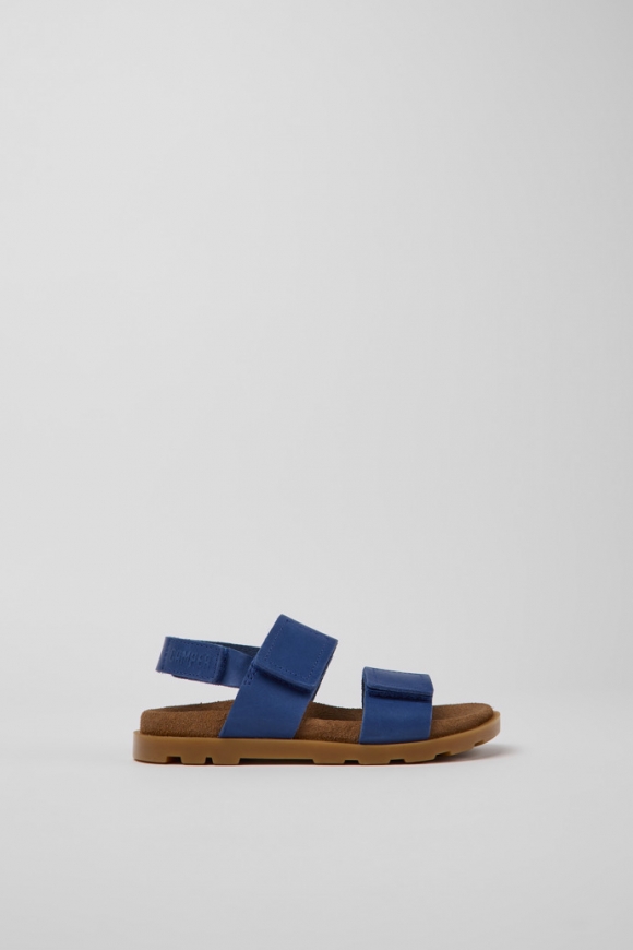 Camper Brutus Sandal - Sandalia infantil de piel azul