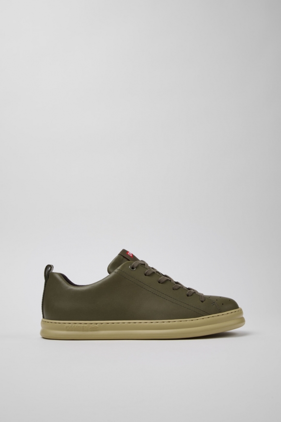 Camper Runner - Zapatillas verdes de piel para hombre.