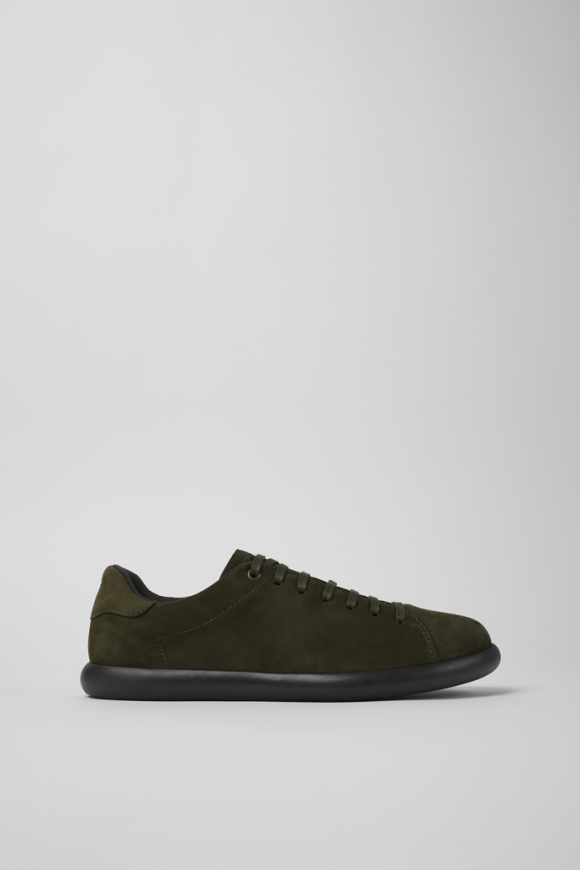 Camper Pelotas Soller - Zapatillas verdes para hombre de piel nobuk