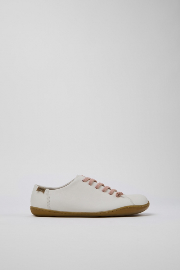 Camper Peu - Zapatos blancos de piel para mujer.