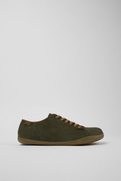 Camper Peu - Zapatos verdes de piel nobuk para hombre
