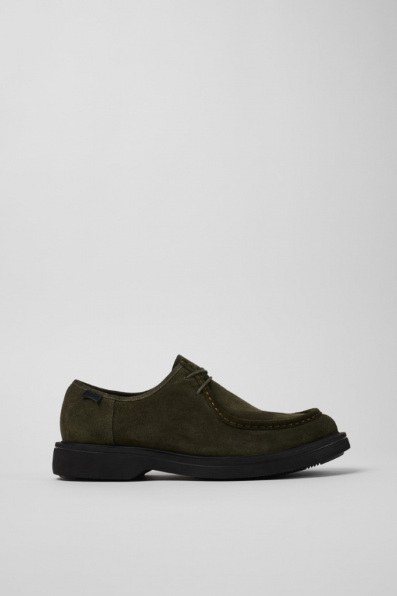 Camper Norman - Zapato de ante verde para hombre.