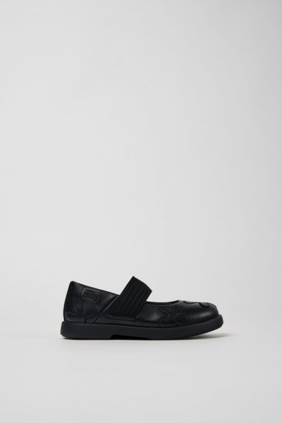 Camper Twins - Zapatos negros de piel para niños