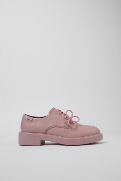 Camper Twins - Zapatos rosas de piel para mujer.