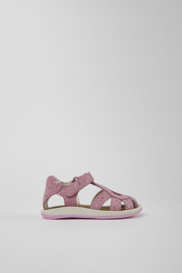 Camper Bicho - Sandalias rosas de nobuk.