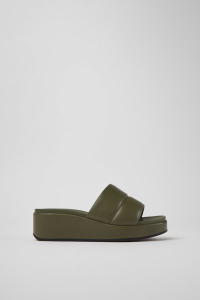 Camper Misia - Sandalias verdes de piel para mujer.