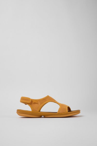 Camper Right - Sandalias naranjas de tela/piel para mujer