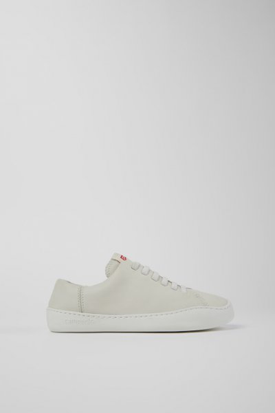 Camper Peu Touring - Zapatillas de piel blancas para mujer.