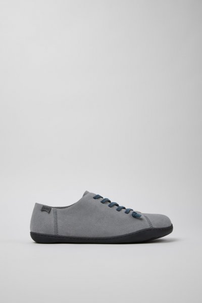 Camper Peu - Zapato gris de piel nobuk para hombre.