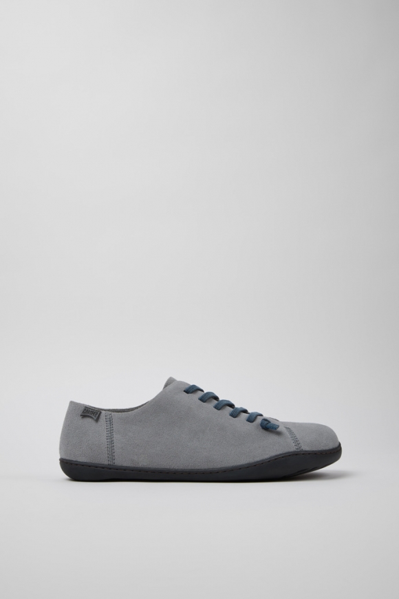 Camper Peu - Zapato gris de piel nobuk para hombre.