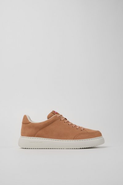 Camper Runner K21 - Zapato de piel nobuk para mujer color nude.