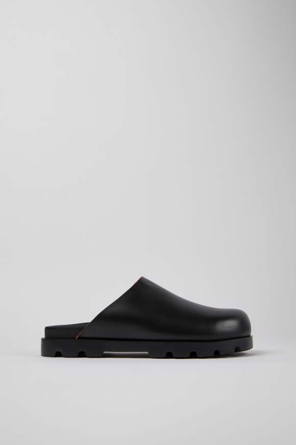 Camper Brutus Sandal - Sandalias negras de piel para hombre.