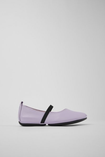 Camper Right - Merceditas de piel morada para mujer