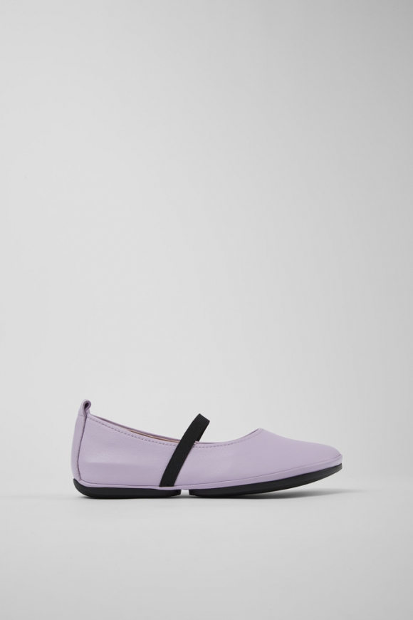 Camper Right - Merceditas de piel morada para mujer