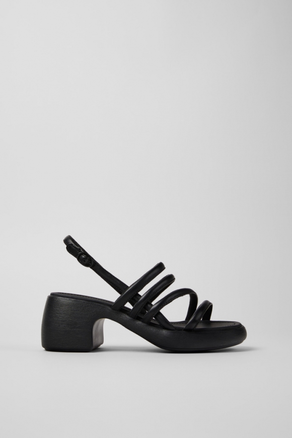Camper Thelma Sandal - Sandalias negras de piel para mujer.