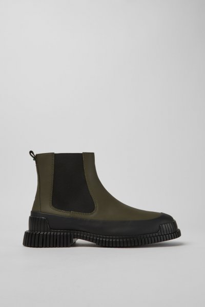 Camper Pix - Botines Chelsea verdes de piel para hombre.