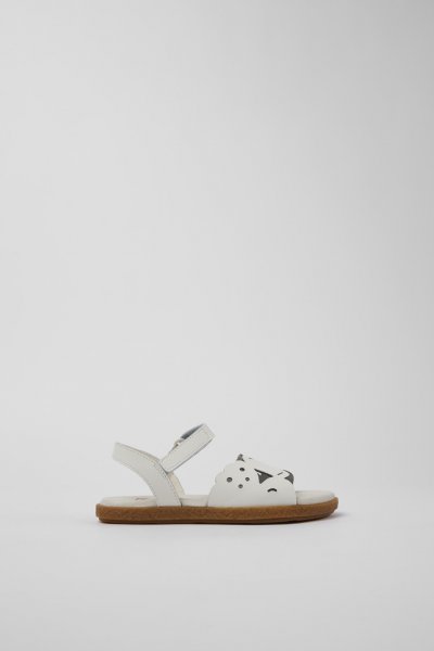 Camper Twins - Sandalias blancas de piel