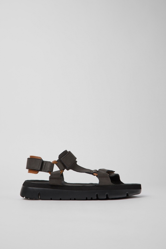 Camper Oruga - Sandalias de piel marrón para hombre