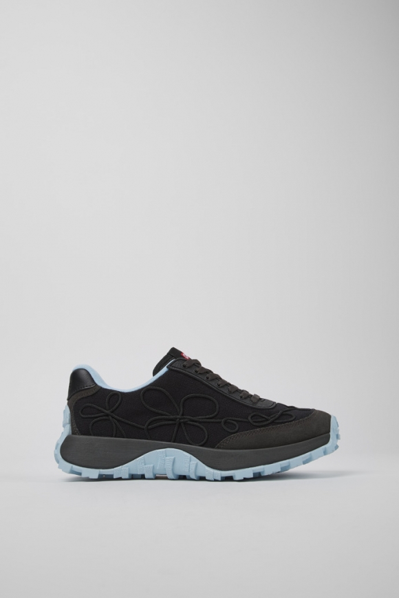 Camper Drift Trail VIBRAM - Zapatillas negras para mujer de nobuk y textil.