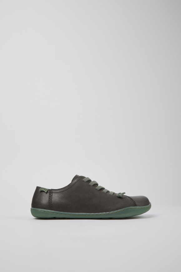 Camper Peu - Zapatos grises de piel para mujer