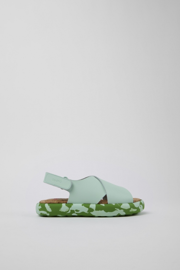 Camper Pelotas Flota - Sandalias azules de piel con tiras cruzadas