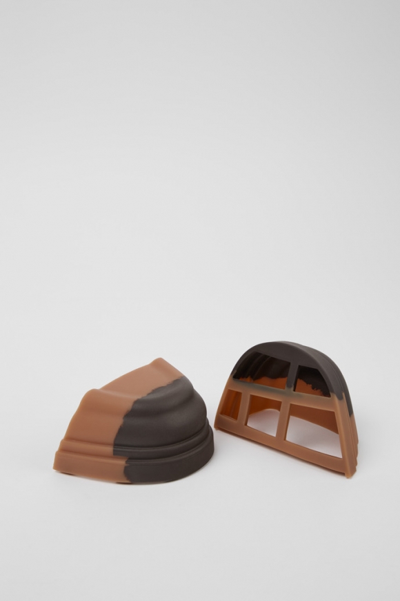 Camper Junction Toe Caps - Punteras de goma marrón.