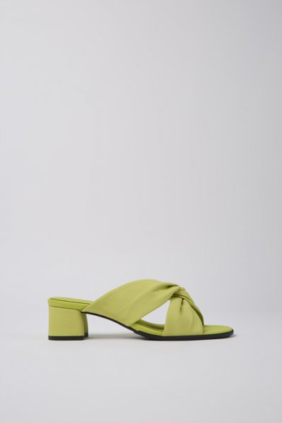 Camper Katie - Sandalias verdes de tela para mujer