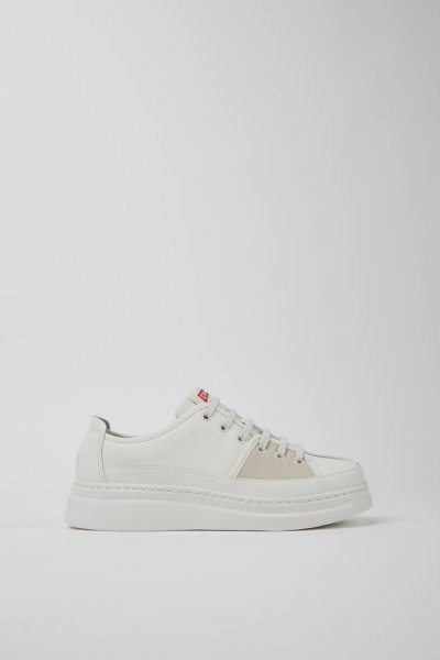 Camper Twins - Zapatillas blancas y coloridas de piel reciclada para mujer