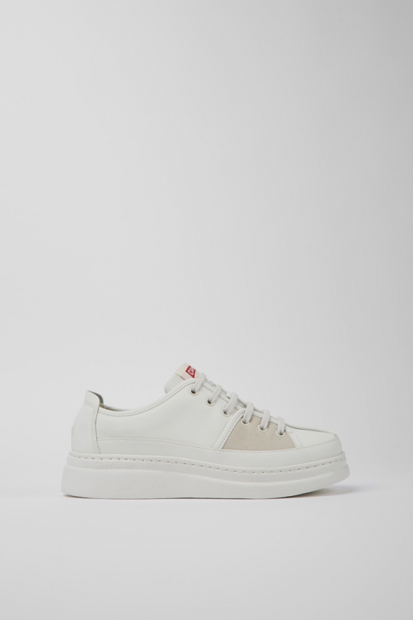 Camper Twins - Zapatillas blancas y coloridas de piel reciclada para mujer